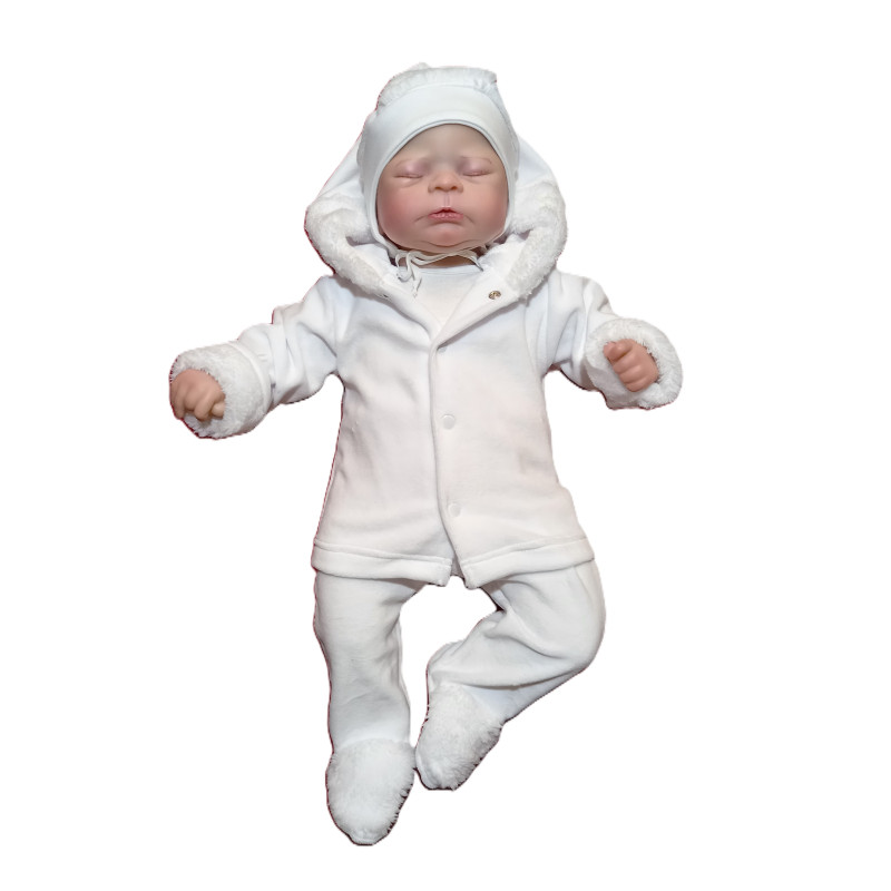 GAJI / Súprava krabička zimná zamat - biela