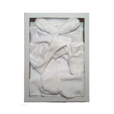 GAJI / Súprava krabička zimná zamat - biela