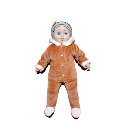 GAJI / Súprava krabička zimná zamat - škoricová