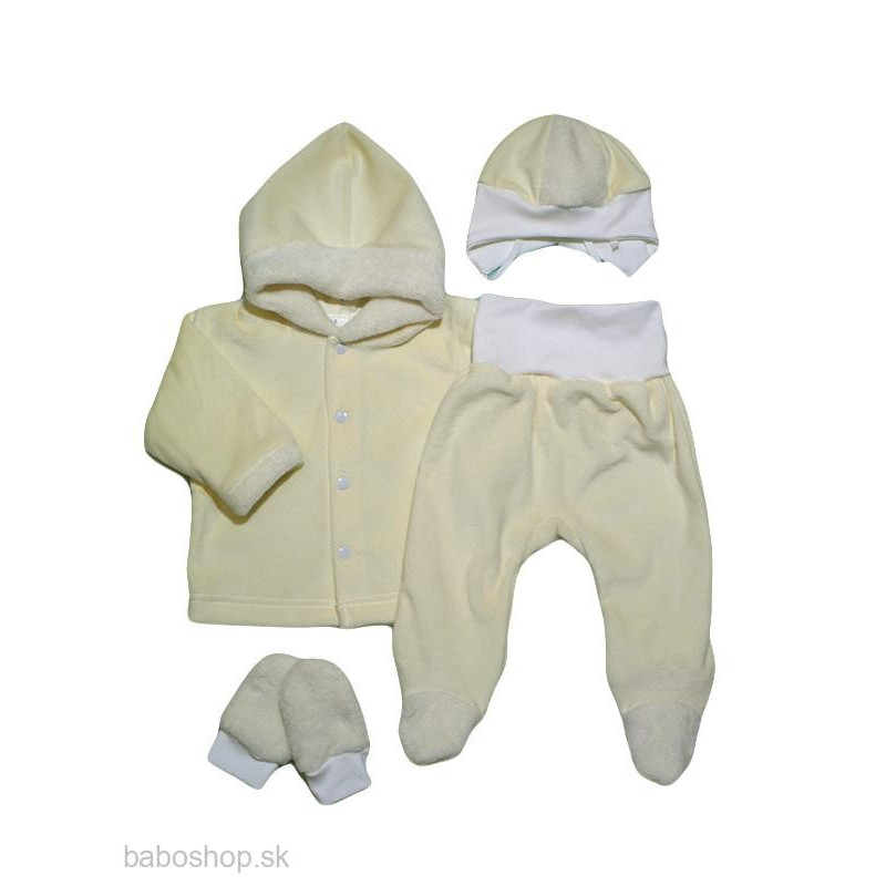 GAJI / Súprava krabička zimná zamat - žltá