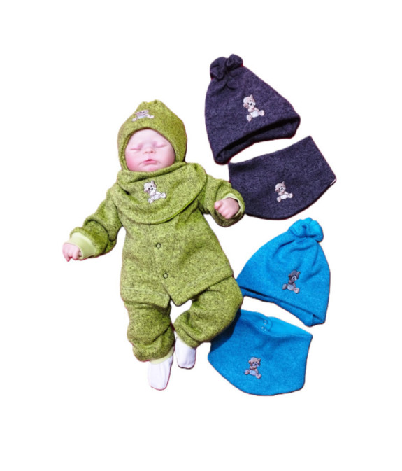 GAJI / Tepláky úplet - zelená