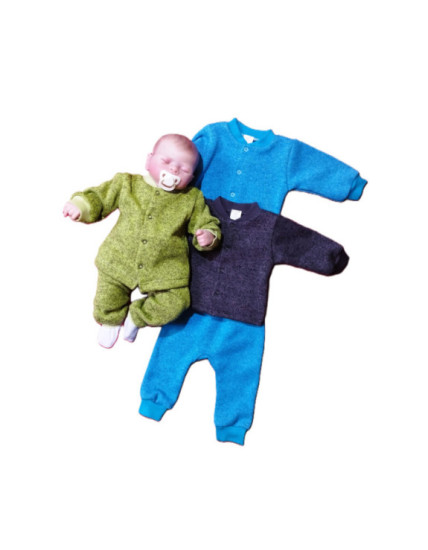 GAJI / Tepláky úplet - tyrkysová