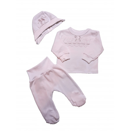 GAJI / Súprava 4-dielna prepletaná chlapec - strieborná