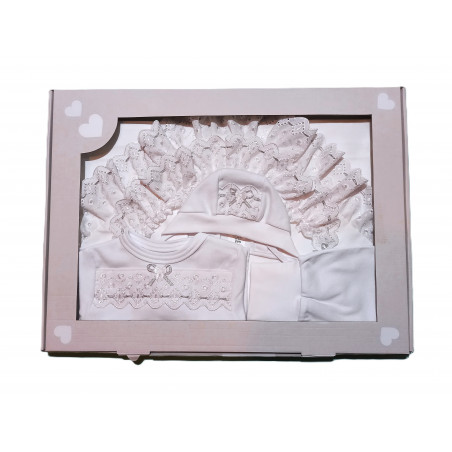 GAJI / Súprava 4-dielna prepletaná chlapec - strieborná