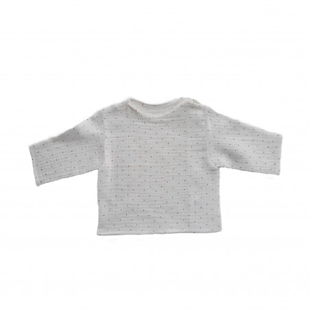GAJI / Košieľka kojenecká mušelín - biela bodka