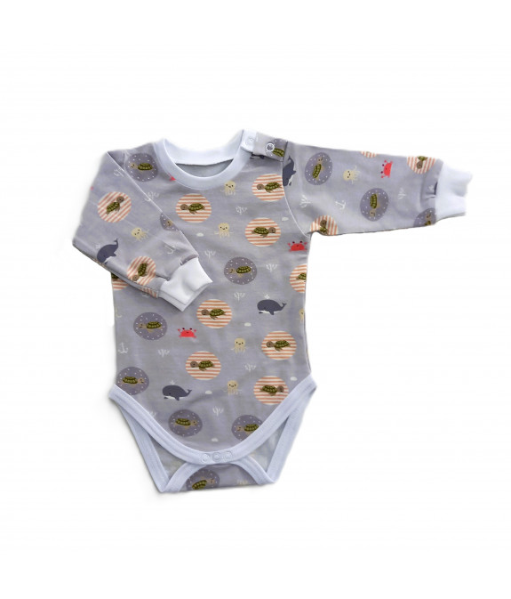 GAJI / Body dlhý rukáv bočné zapínanie - vzor9