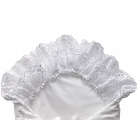 GAJI / Zavinovačka 5cm madeira prepletená 2xfodra - biela