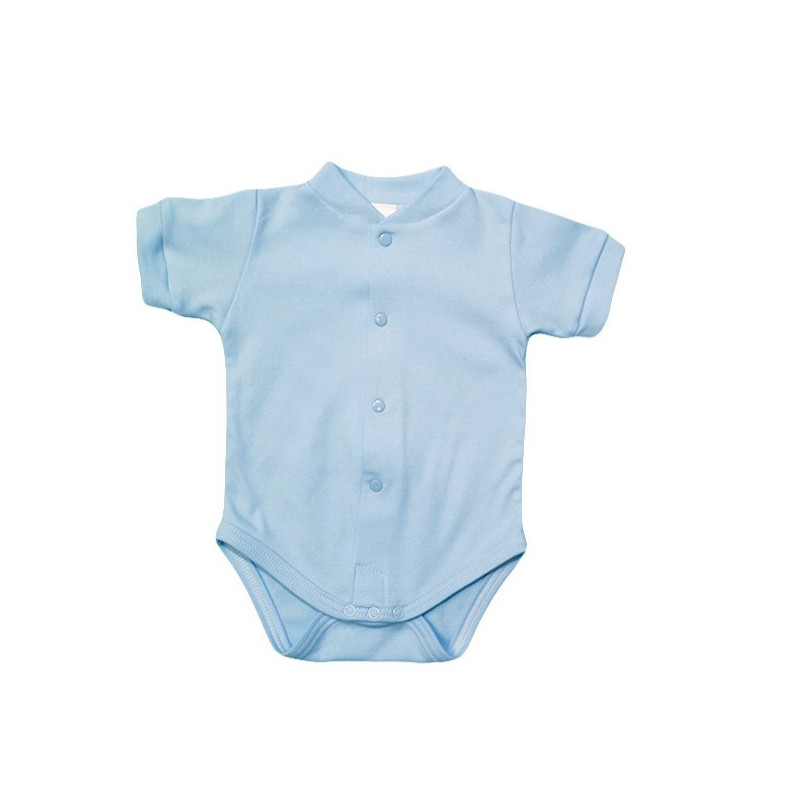 GAJI / Body krátky rukáv predné zapínanie obojlíc - sv.modrá