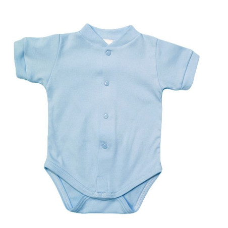 GAJI / Body krátky rukáv predné zapínanie obojlíc - sv.modrá