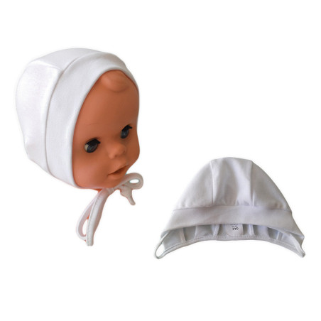 GAJI / Čiapka kojenecká obojlíc - biela