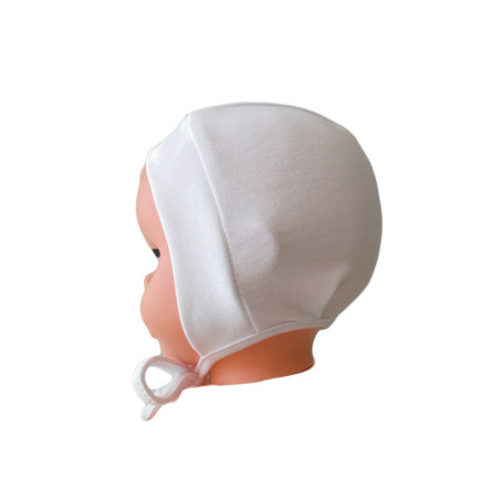 GAJI / Čiapka kojenecká obojlíc - biela