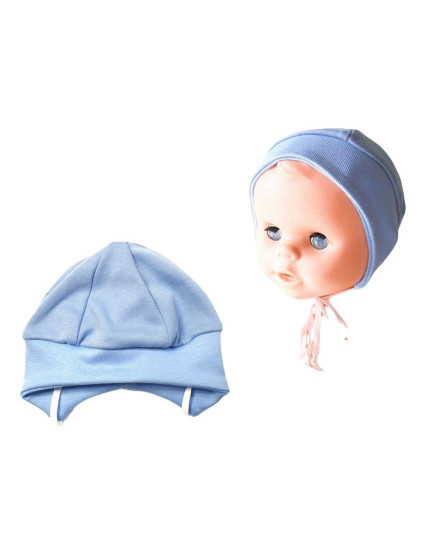 GAJI / Čiapka z dielov obojlíc - modrá