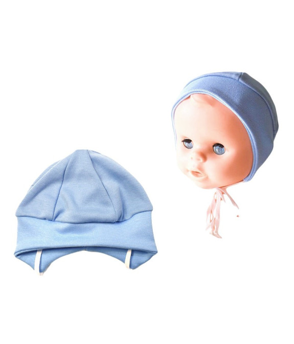 GAJI / Čiapka z dielov obojlíc - modrá