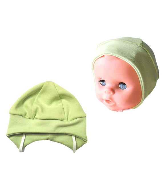 GAJI / Čiapka z dielov obojlíc - pistáciová