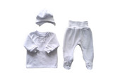 GAJI / Súprava 3-dielna zamat chlapec - strieborná