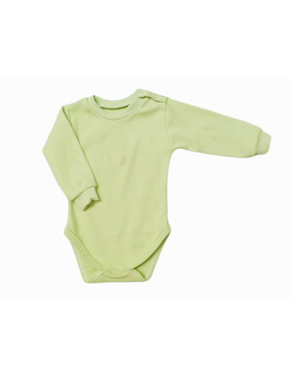 GAJI / Body dlhý rukáv bočné zapínanie obojlíc - sv.zelená