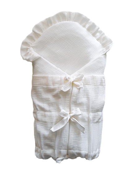 GAJI / Zavinovačka mušelín fodra - biela