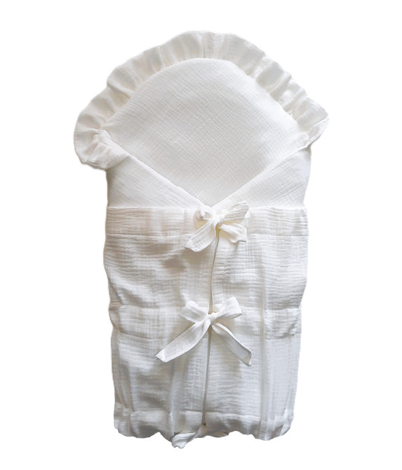 GAJI / Zavinovačka mušelín fodra - biela