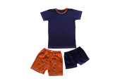 GAJI / Súprava chlapčenská/tričko + kraťasy + boxerky - tm.modrá