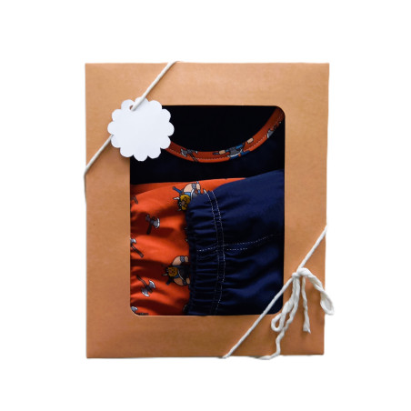 GAJI / Súprava chlapčenská/tričko + kraťasy + boxerky - tm.modrá