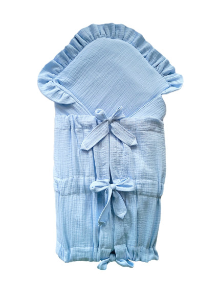 GAJI / Zavinovačka mušelín fodra - sv.modrá