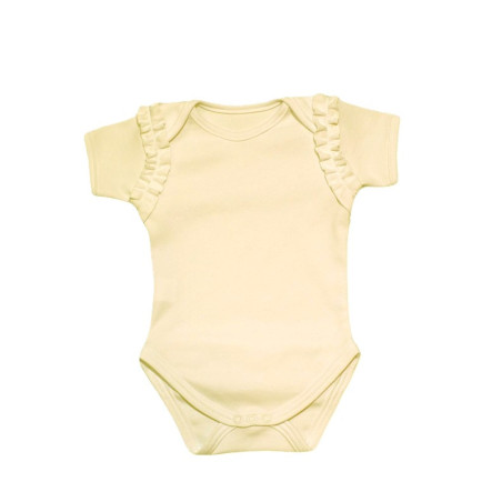 GAJI / Body s volánmi krátky rukáv - maslová
