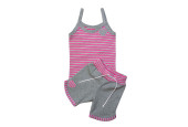 GAJI / Súprava dievčenská tričko + kraťasy - sivá