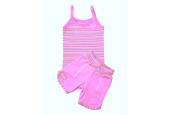 GAJI / Súprava dievčenská tričko + kraťasy - ružová