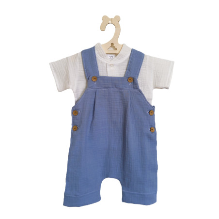 GAJI / Súprava 2-dielna mušelín - modrá