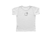 GAJI / Tričko s výšivkou obojlíc - biela
