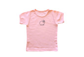 GAJI / Tričko s výšivkou obojlíc - ružová