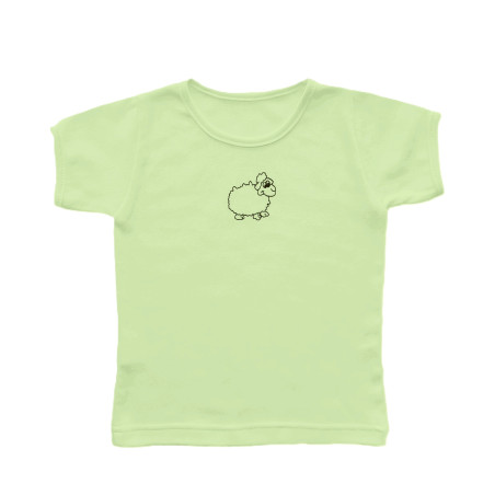 GAJI / Tričko s výšivkou obojlíc - zelená