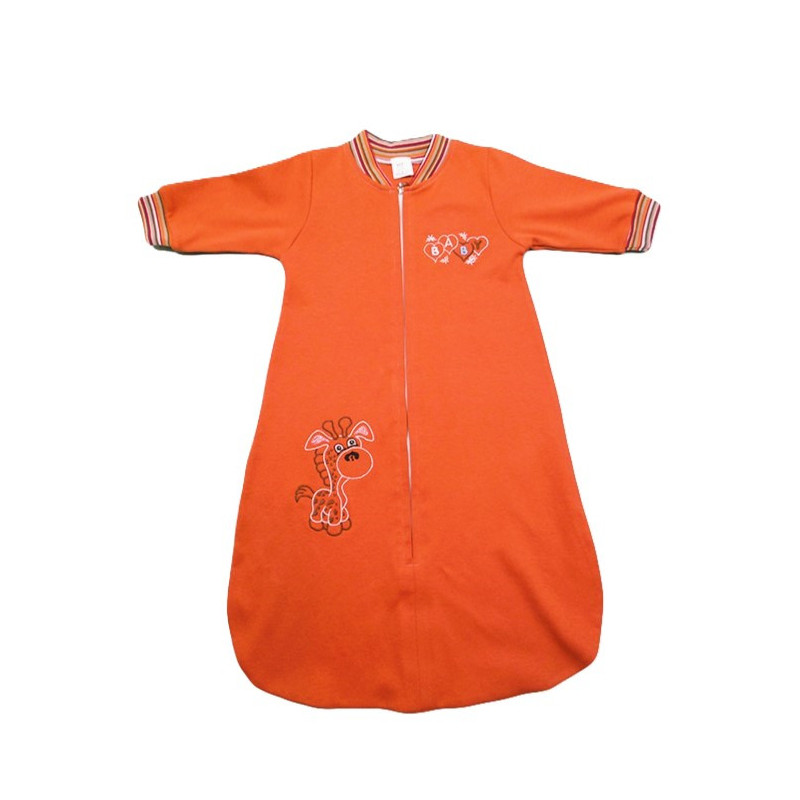 Spací vak s výšivkou - škoricová /v.62/