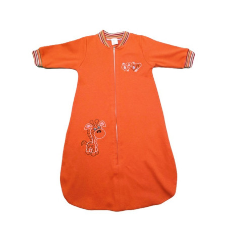 Spací vak s výšivkou - škoricová /v.62/