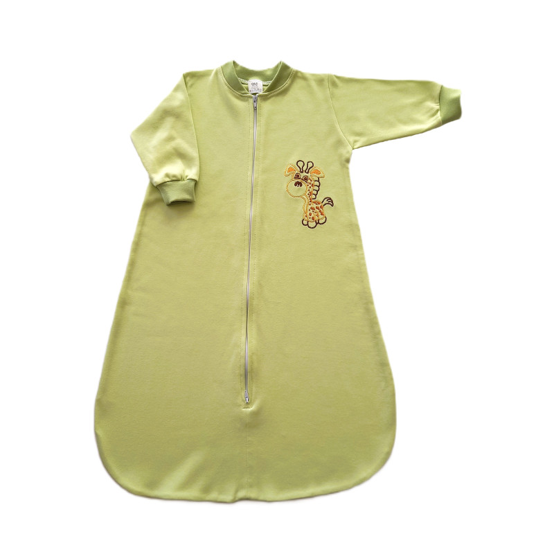 GAJI / Spací vak s výšivkou - sv.zelená