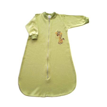 GAJI / Spací vak s výšivkou - sv.zelená