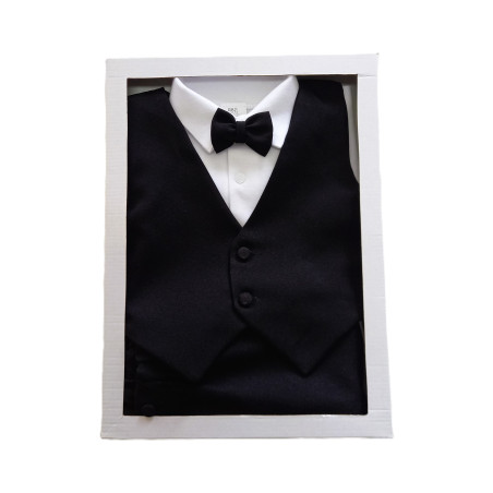 GAJI / Oblek/súprava na krst - čierna