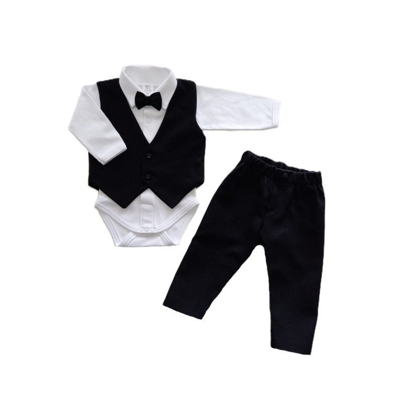 GAJI / Oblek/súprava na krst - čierna