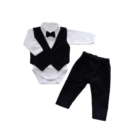 GAJI / Oblek/súprava na krst - čierna