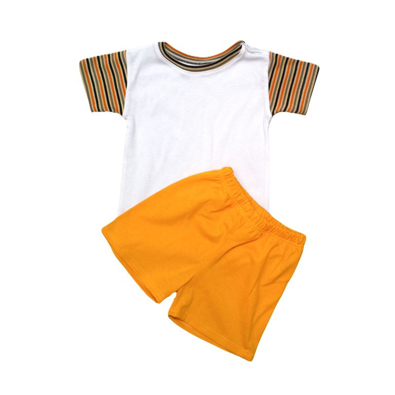 Súprava tričko + kraťasy kombinované /v.92/ - žltá