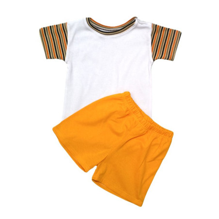 Súprava tričko + kraťasy kombinované /v.92/ - žltá