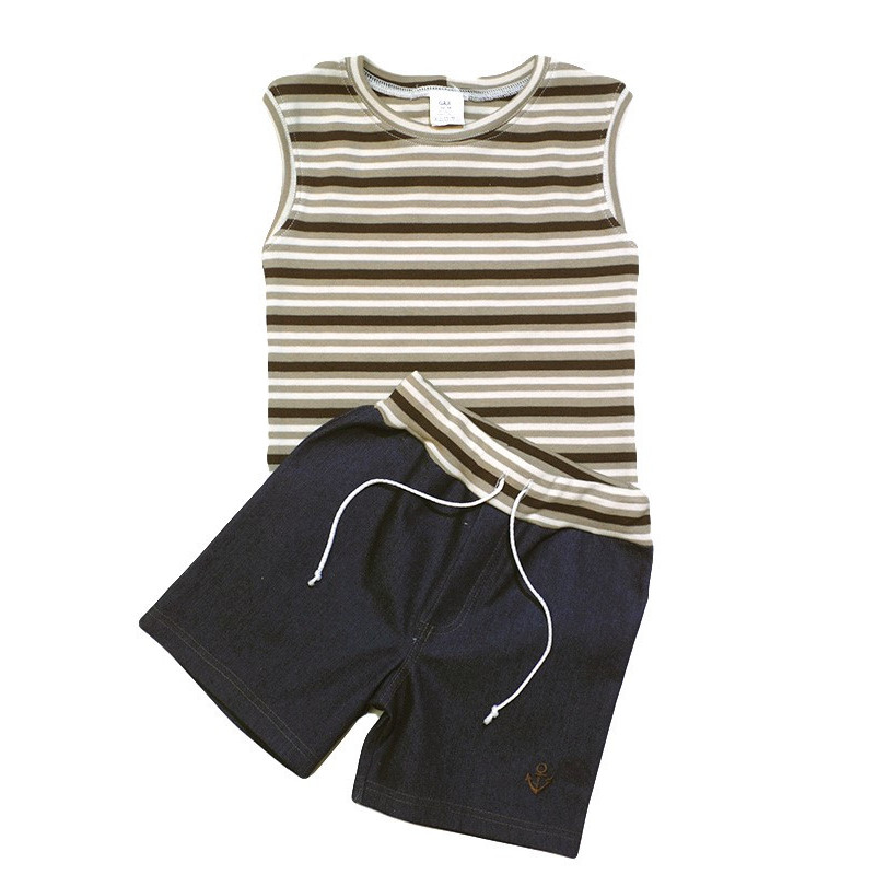 Súprava tričko + kraťasy v.98 - hnedá