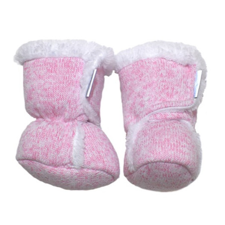 GAJI / Papučky zateplené úplet - ružová