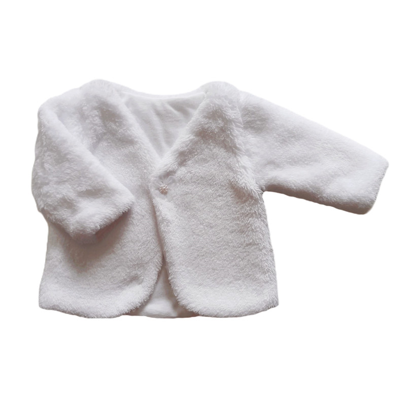 GAJI / Bolerko futrované predĺžené wellsoft - biela