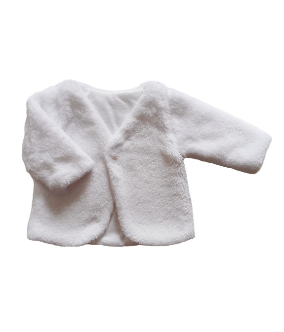 GAJI / Bolerko futrované predĺžené wellsoft - biela