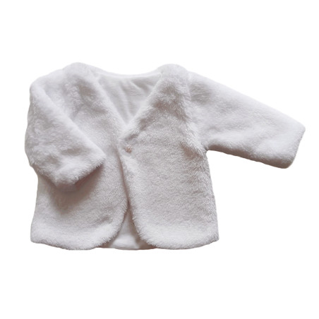 GAJI / Bolerko futrované predĺžené wellsoft - biela