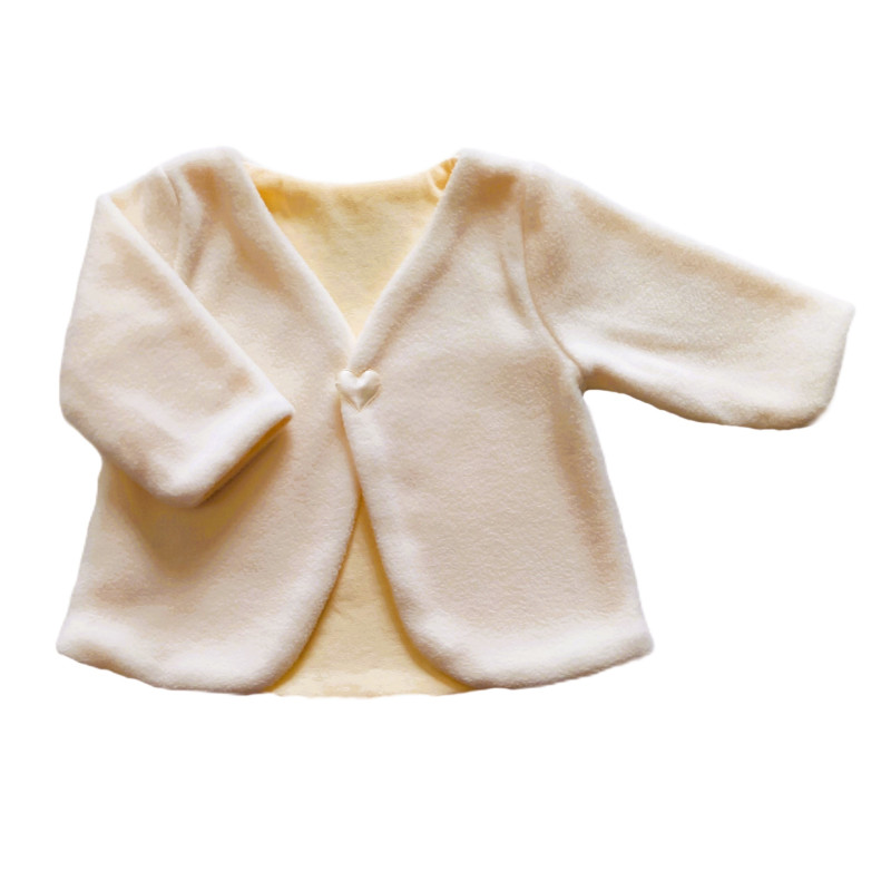 GAJI / Bolerko futrované predĺžené flis - maslová