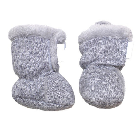 GAJI / Papučky zateplené úplet - sv.sivá