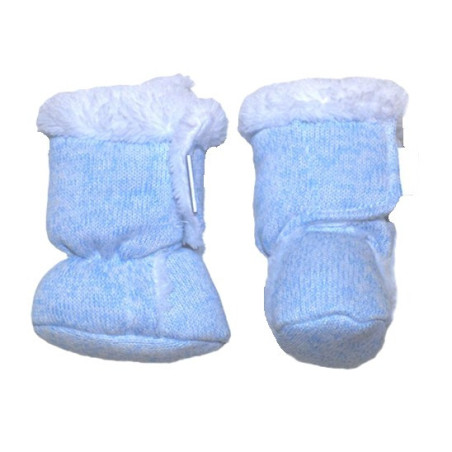 GAJI / Papučky zateplené úplet - modrá