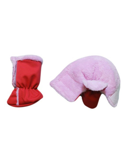 GAJI / Papučky zateplené softshell - červená